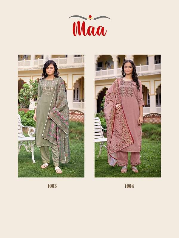 Maa Hazel Festive Wear Wholesale Kurti With Bottom Dupatta Collection 